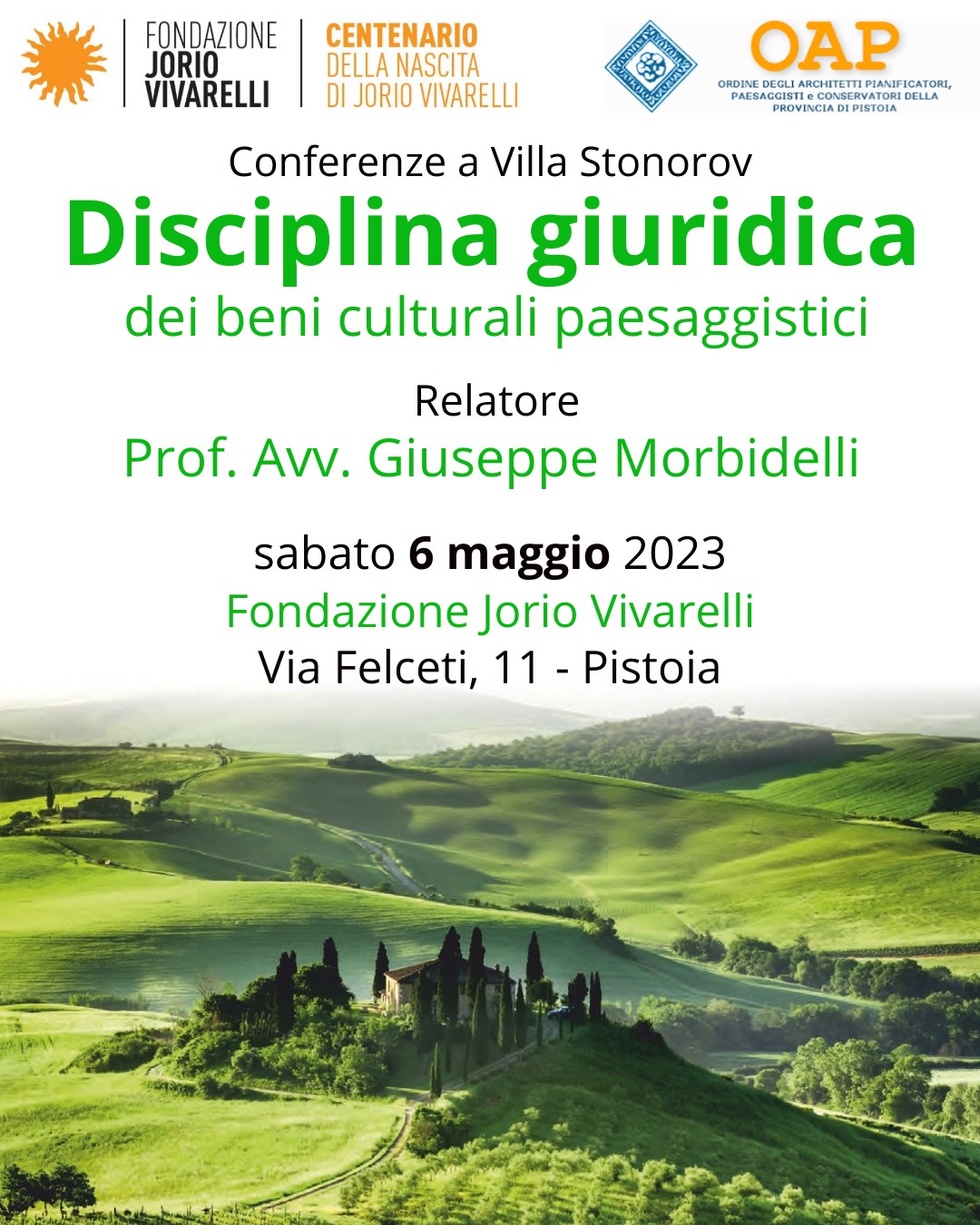 CONFERENZE A VILLA STONOROV- Disciplina giuridica dei beni culturali paesaggistici