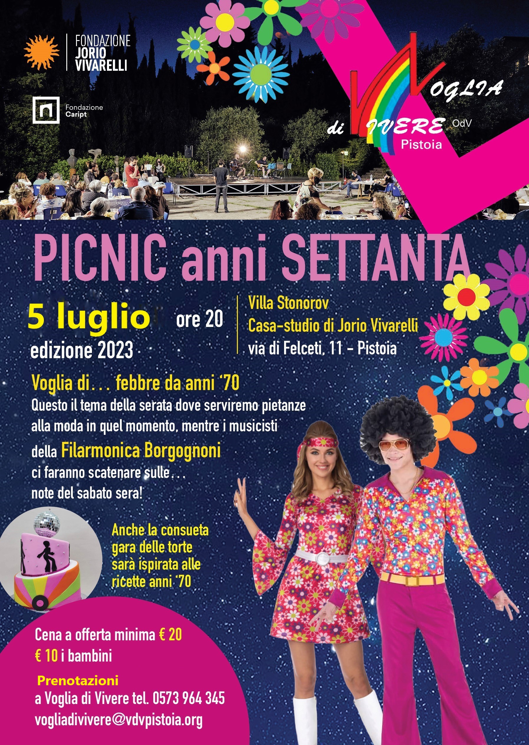 (EVENTO RINVIATO) NOTTI DI STELLE – Picnic anni Settanta