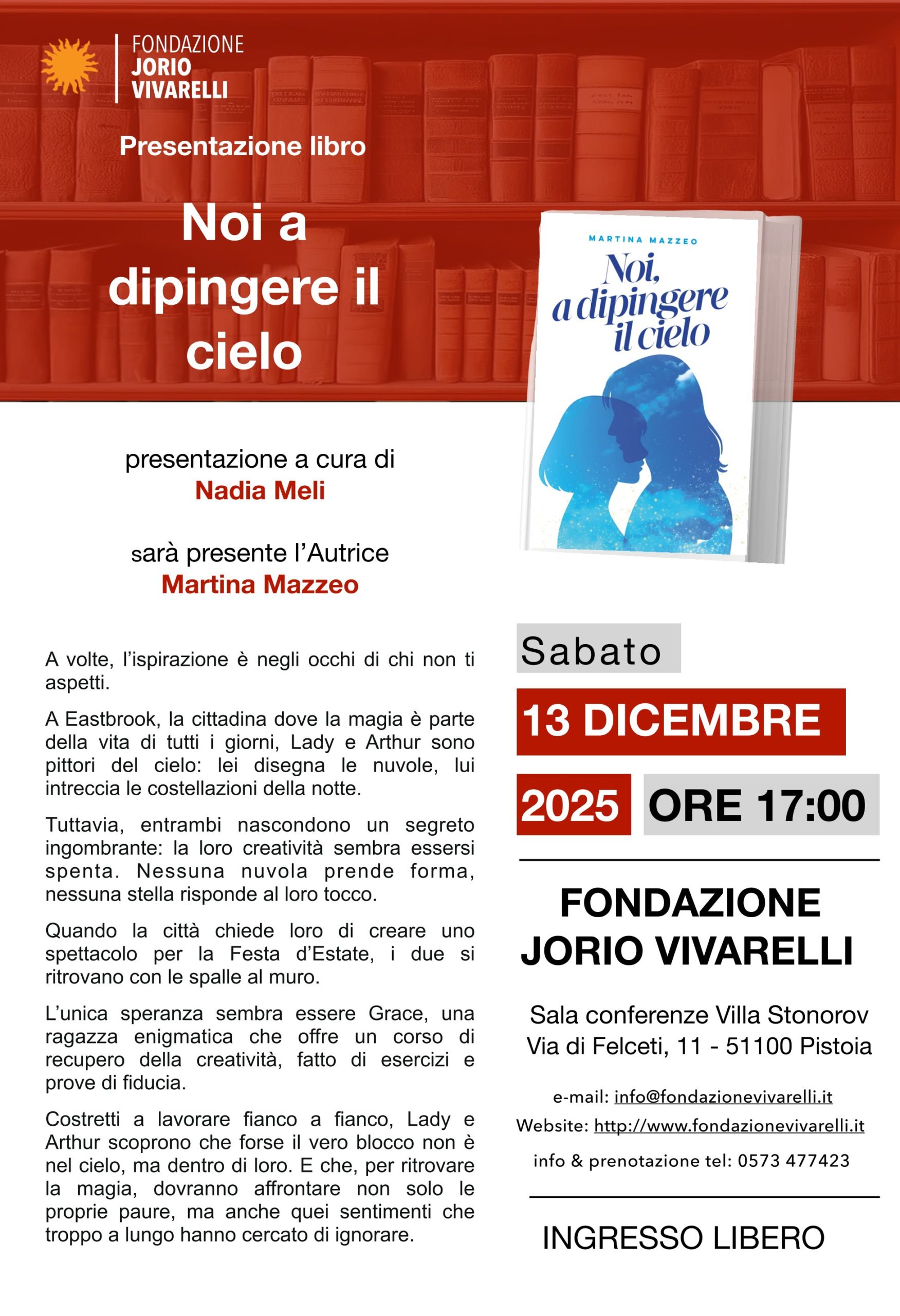 PRESENTAZIONE DEL LIBRO “NOI A DIPINGERE IL CIELO”